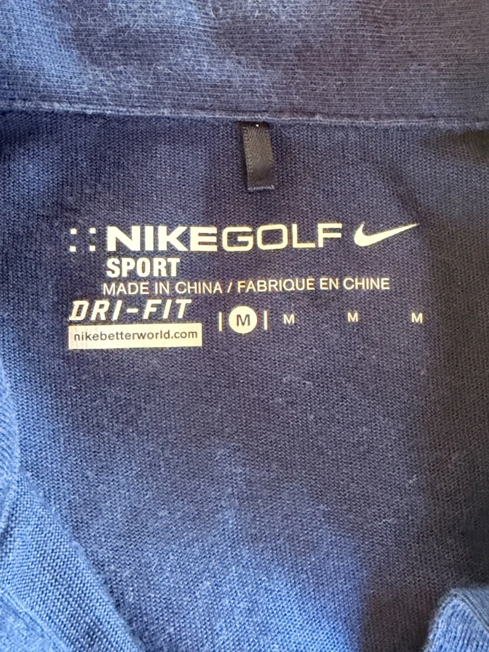 Nike Golf Dri-FIT Navy Orange Sleeveless Polo M